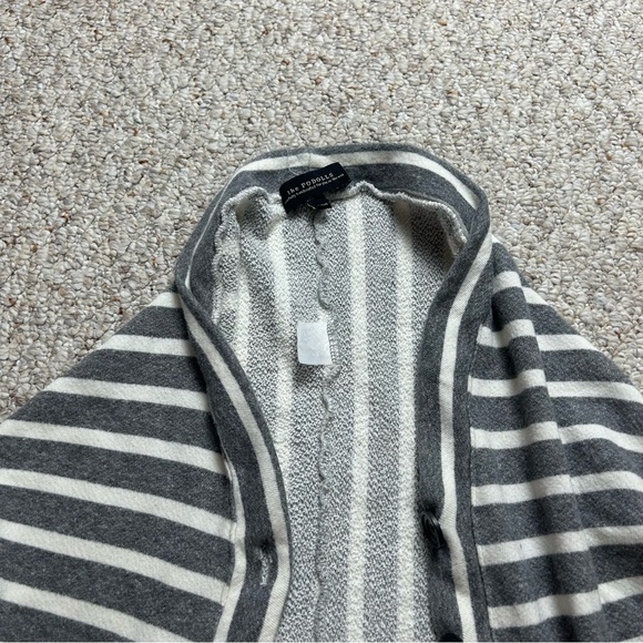 The Podolls Slouch Open Front Button Striped Cardigan Womens XS Short Sleeve - Picture 3 of 11